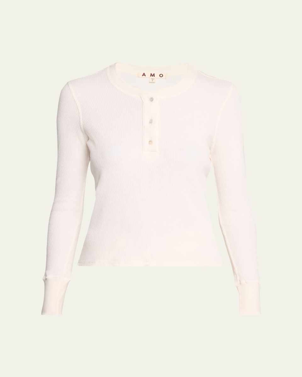 Ribbed Thermal Henley T